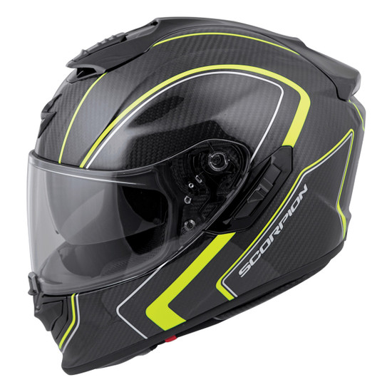 Scorpion EXO-ST1400 Carbon Antrim Helmet - Hi-Viz Side View