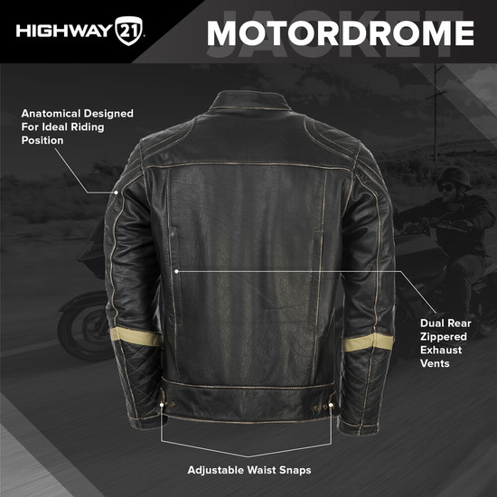 Highway 21 Motordrome Jacket - Infographics