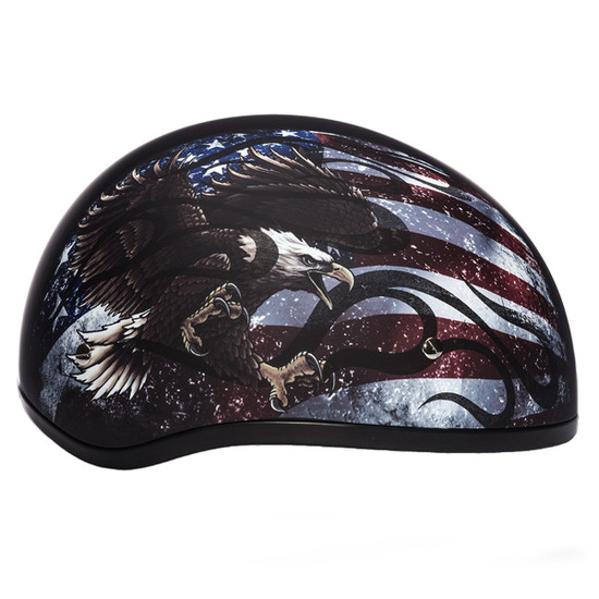 Daytona Skull Cap USA Half Helmet - Side View