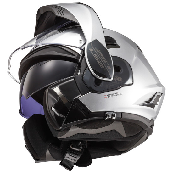LS2 Valiant II Modular Helmet - Silver Detail View