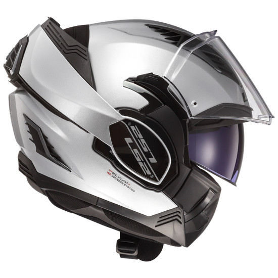 LS2 Valiant II Modular Helmet - Silver Detail View