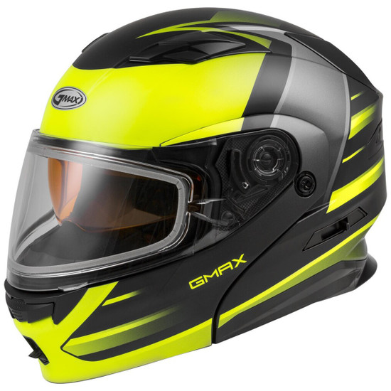 GMax MD-01S Descendant Snow Modular Helmet - Black/Hi-Viz