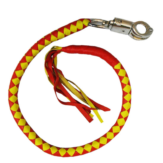 Vance Biker Motorcycle Get Back Whips - Red/Yellow