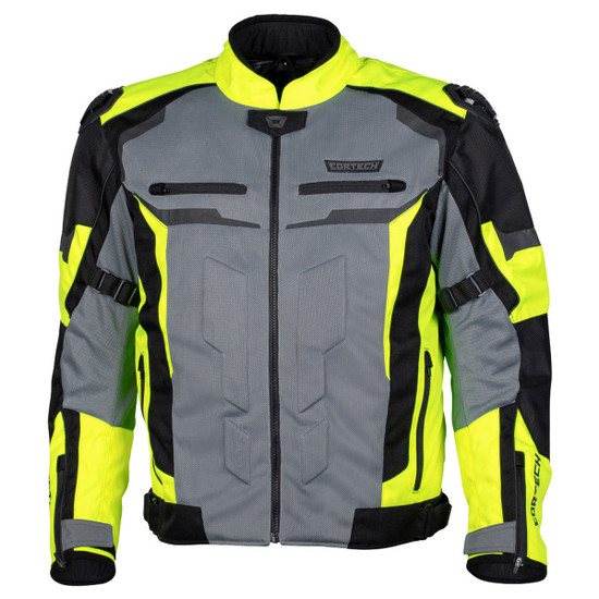 Cortech Hyper-Flo Air Motorcycle Jacket-Black/Hi-Viz