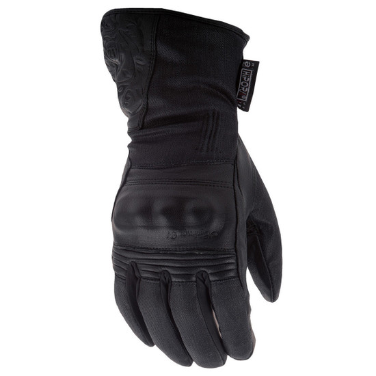 Highway 21 Women's Black Rose Cold Weather Motorcycle Gloves