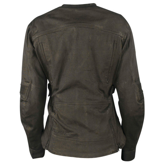 Speed and Strength Women's Fast Times 2.0 Textile Jacket - Olive Back View