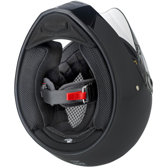 Biltwell Lane Splitter Gloss Black Helmet - Top View