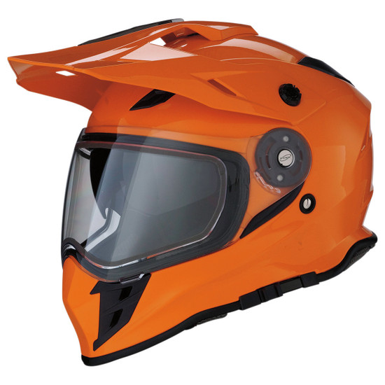 Z1R Range Snow Dual Sport Helmet With Dual Lens Shield - Orange