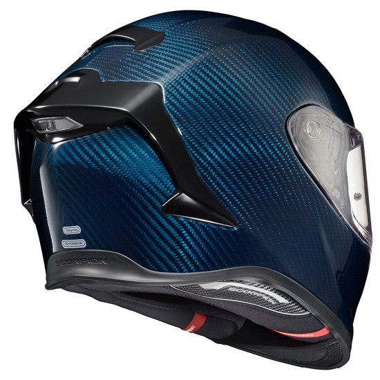 Scorpion EXO-R1 Air Carbon Helmet-Blue-Rear-View