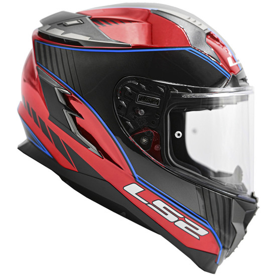 LS2 Challenger GT Boss Helmet-Black/Red-Side-view