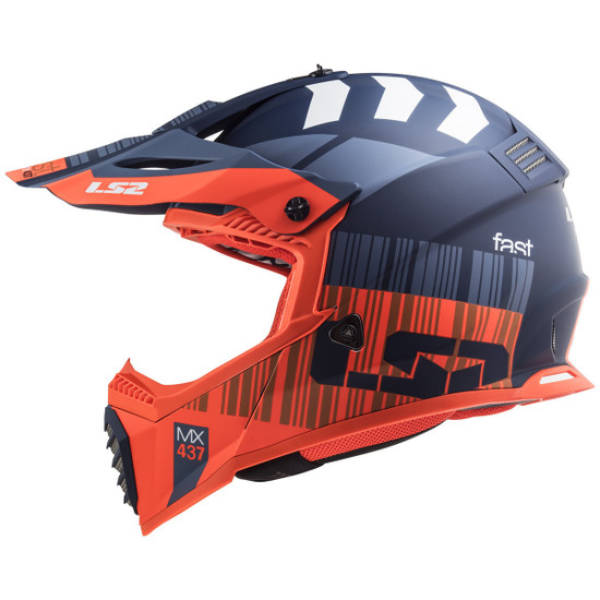 LS2 Youth Gate Xcode Helmet-Blue/Orange