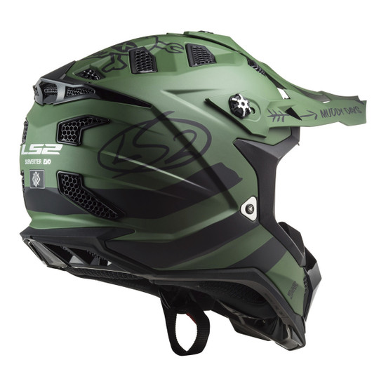 LS2 Subverter Evo Cargo Helmet--Army Green-Rear-View