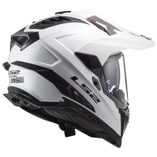 LS2 Explorer Helmet-White-Rear-View