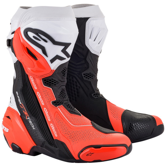 Alpinestars Supertech-R V2 Vented Boots - White/Red