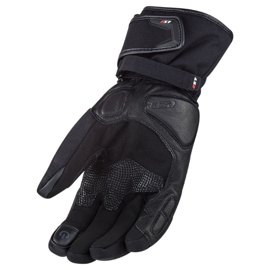 LS2 Frost Motorcycle Gloves-Black-Palm-View