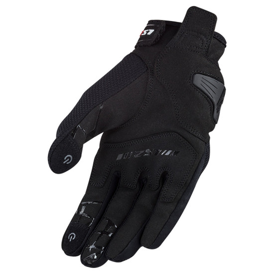 LS2 Dart II Motorcycle Gloves-Black-Palm-View