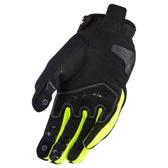 LS2 Dart II Motorcycle Gloves-Hi-Viz Yellow-Palm-View