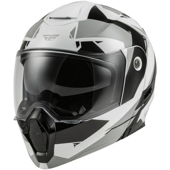 Fly Odyssey Summit Modular Helmet-Black/White-Detail-View