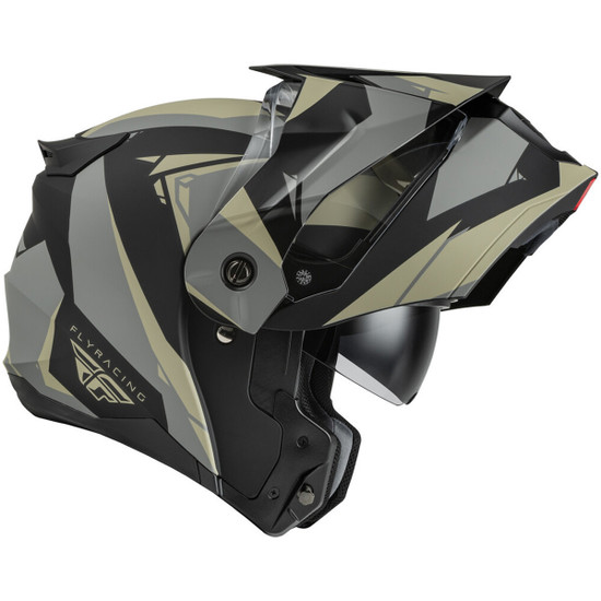 Fly Odyssey Summit Modular Helmet-Black/Grey-Open-View