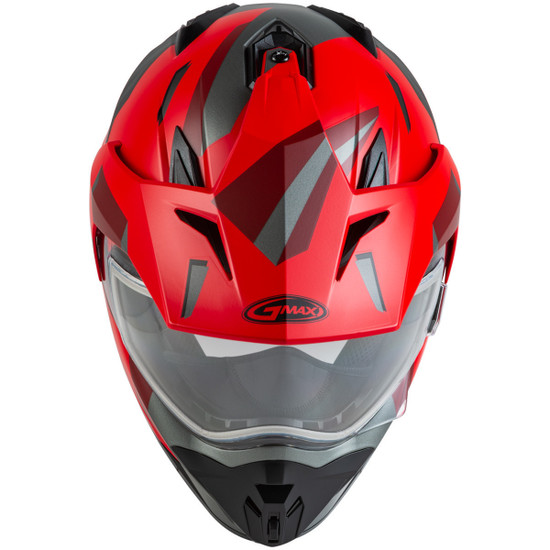 GMax GM-11S Ripcord Adventure Snow Helmet-Black/Red-Top-View