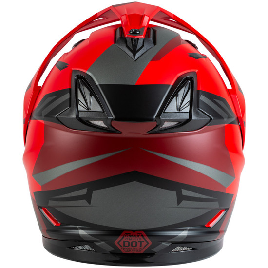 GMax GM-11S Ripcord Adventure Snow Helmet-Black/Red-Back-View