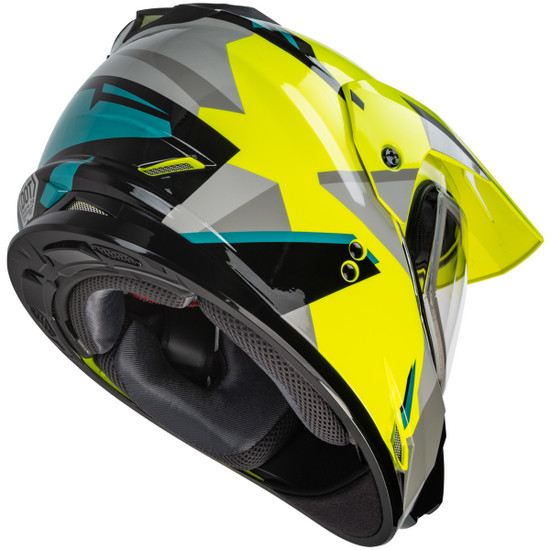 GMax GM-11S Ripcord Adventure Snow Helmet-Hi-Viz Yellow-Rear-View