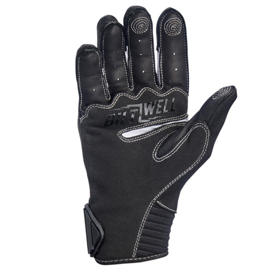 Biltwell Bridgeport Gloves-Black/Red-Palm-View