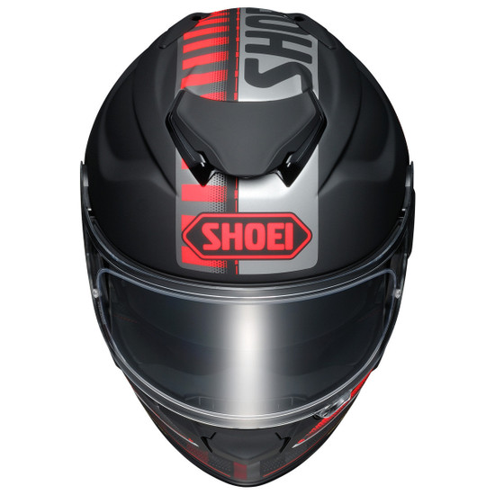 Shoei GT-Air II Tesseract Helmet-Red/Black-Front-View