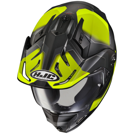 HJC DS-X1 Synergy Dual Sport Helmet - Hi-Viz Top View