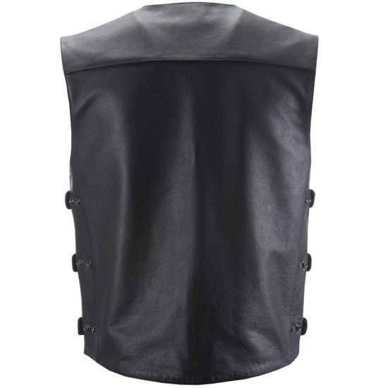 Highway 21 12 Gauge Leather Vest-Back-View