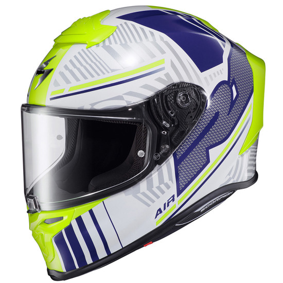 Scorpion EXO-R1 Air Juice Helmet-White/Blue