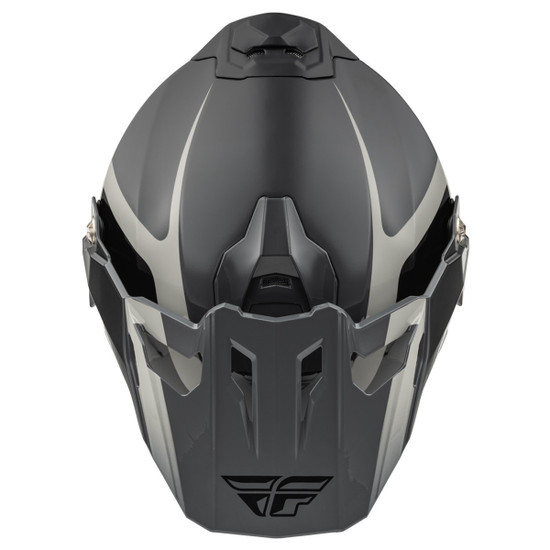 Fly Trekker Pulse Dual Sport Helmet-Black/Grey-Top-View
