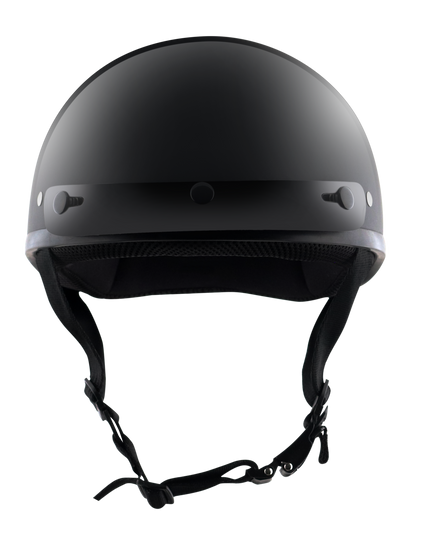 Detour-Helmets-Gloss-Black-Half-Helmet-Motorcycle-Riders-front