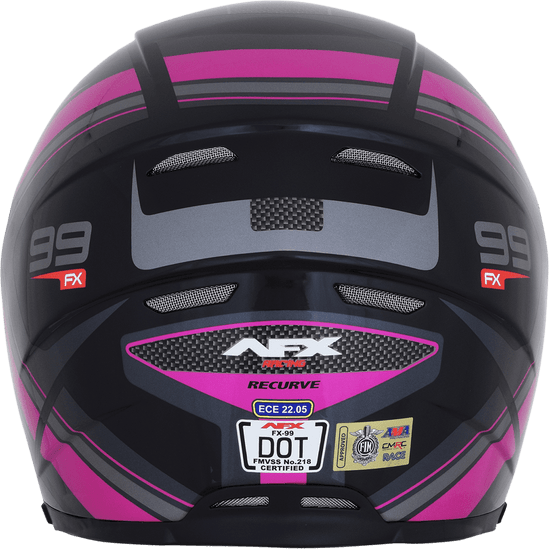 AFX-FX-99-Recurve-Motorcycle-Helmet-Pink-back-view