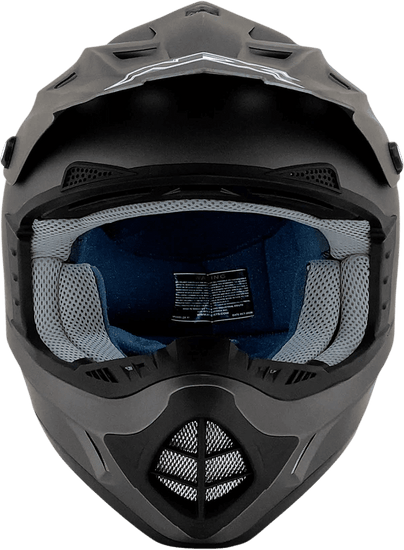 AFX-FX-17-Solid-Motorcycle-Helmet-Grey-front-view