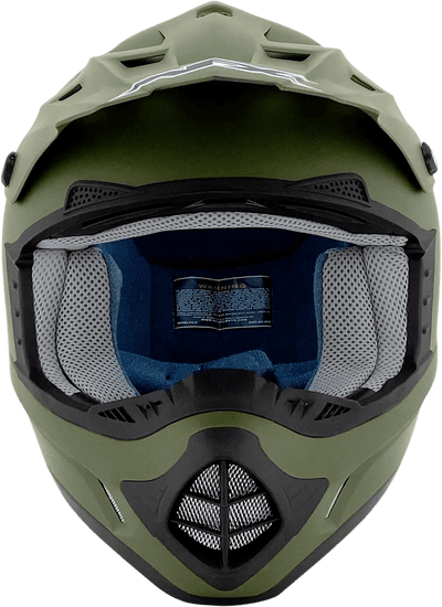 AFX-FX-17-Solid-Motorcycle-Helmet-Green-front-view