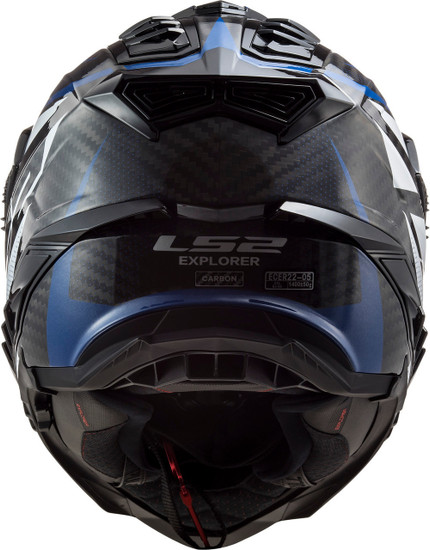 LS2-Explorer-C-Focus-Adventure-Motorcycle-Helmet-Red-White-Back-View