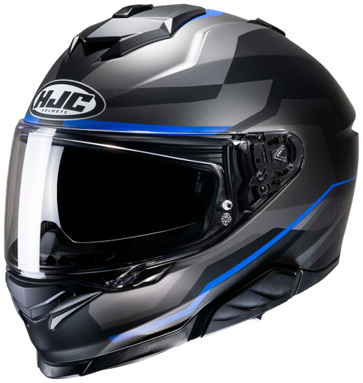 HJC-i71-NIOR-Full-Face-Motorcycle-Helmet-Grey/blue-Main