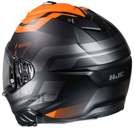 HJC-i71-ENTA-Full-Face-Motorcycle-Helmet-Black/Orange-Back-View