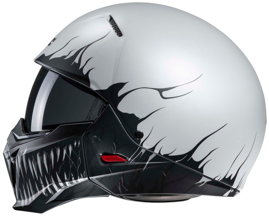 HJC-i20-SCRAW-Open-Face-Motorcycle-Helmet-Black/Grey-Side-View