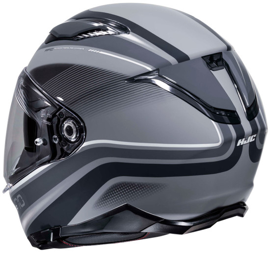 HJC-F70-DIWEN-Full-Face-Motorcycle-Helmet-Black/Grey-Rear-View