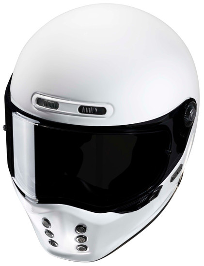 HJC-V10-Solid-Full-Face-Motorcycle-Helmet-White-Top-View