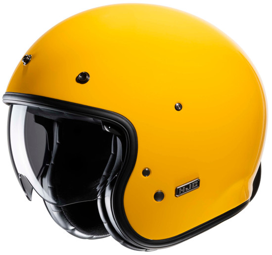 HJC-V31-Solid-Open-Face-Motorcycle-Helmet-Yellow-Main