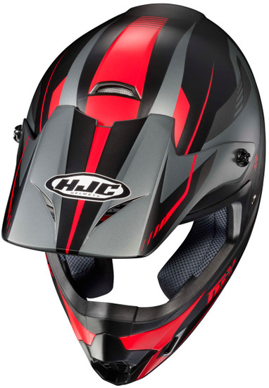 HJC-CS-MX-2-DRIFT-Off-Road-Motorcycle-Helmet-Black/Red-Top-View