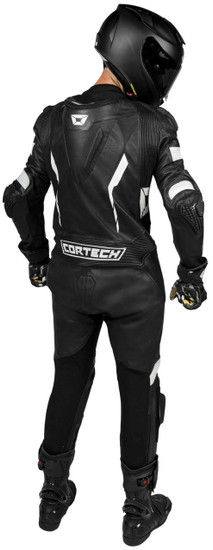 Cortech-Sector-Pro-Air-Motorcycle-Race-Suit-Black/White-Rear-View