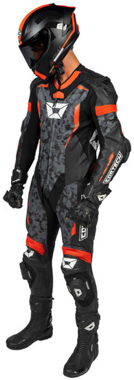 Cortech-Sector-Pro-Air-Motorcycle-Race-Suit-Camo/Red-Front-Angle-1