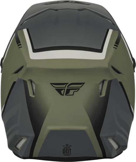 Fly-Racing-Kinetic-Vision-Motorcycle-Helmet-Olive-Grey-back-view