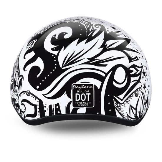 Daytona-Skull-Cap-Lovesee-Motorcycle-Helmet-rear-view