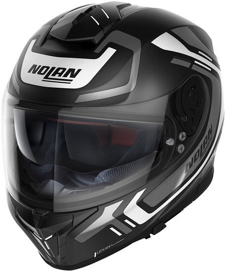 Nolan-N80-8-Ally-Full-Face-Motorcycle-Helmet-Flat Black-White-Main