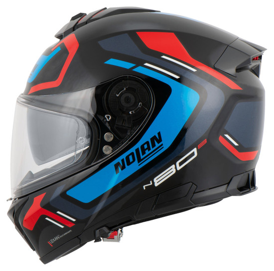Nolan-N80-8-Ally-Full-Face-Motorcycle-Helmet-Black-Blue-Red-left-Side--View